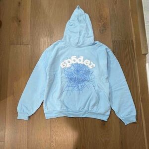 Light Blue Graphic Hoodie